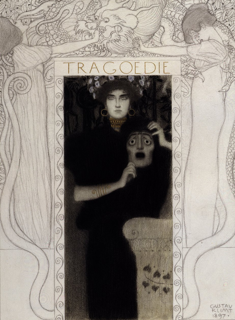 Tragédia, 1897 alkotó: Gustav Klimt
