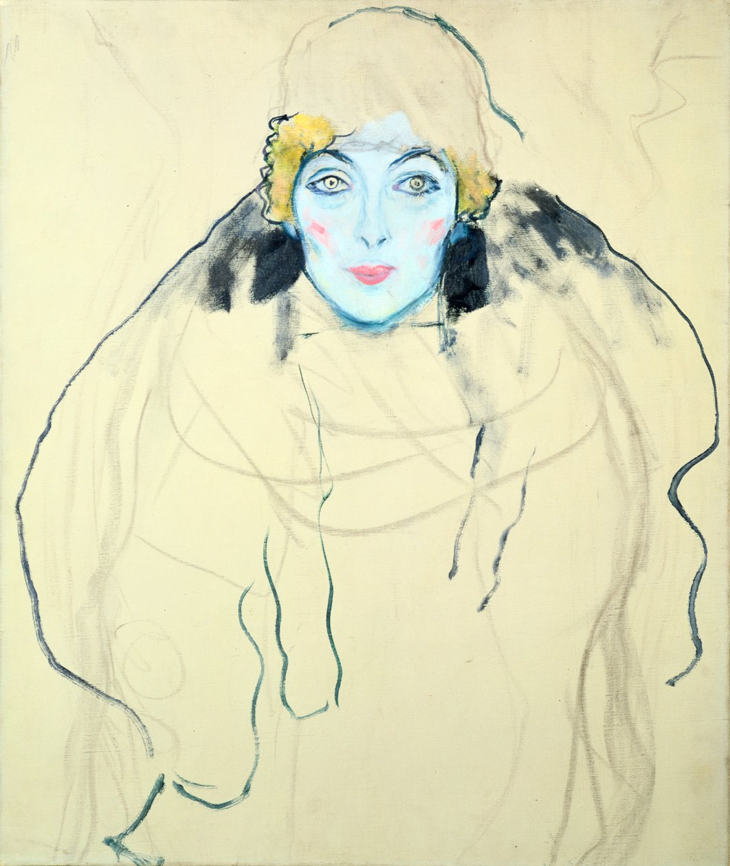 Womans Head Női fej, 1917 alkotó: Gustav Klimt