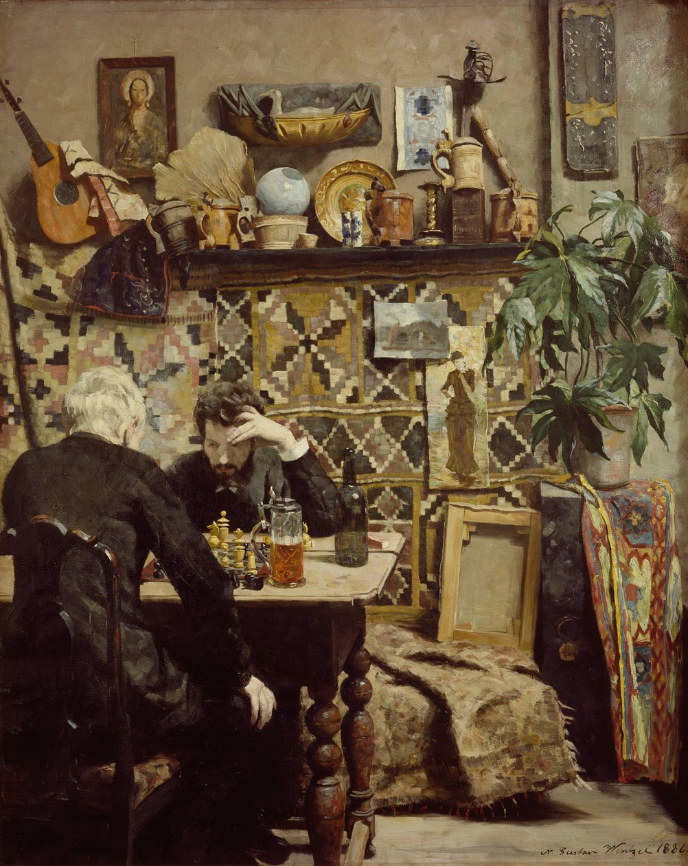 Sakkjátékosok alkotó: Gustav Wentzel