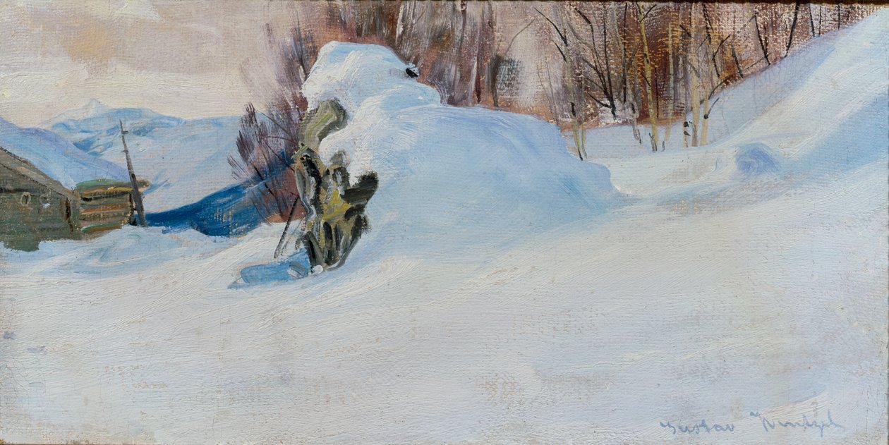 Téli táj (olaj, vászon) alkotó: Gustav Wentzel
