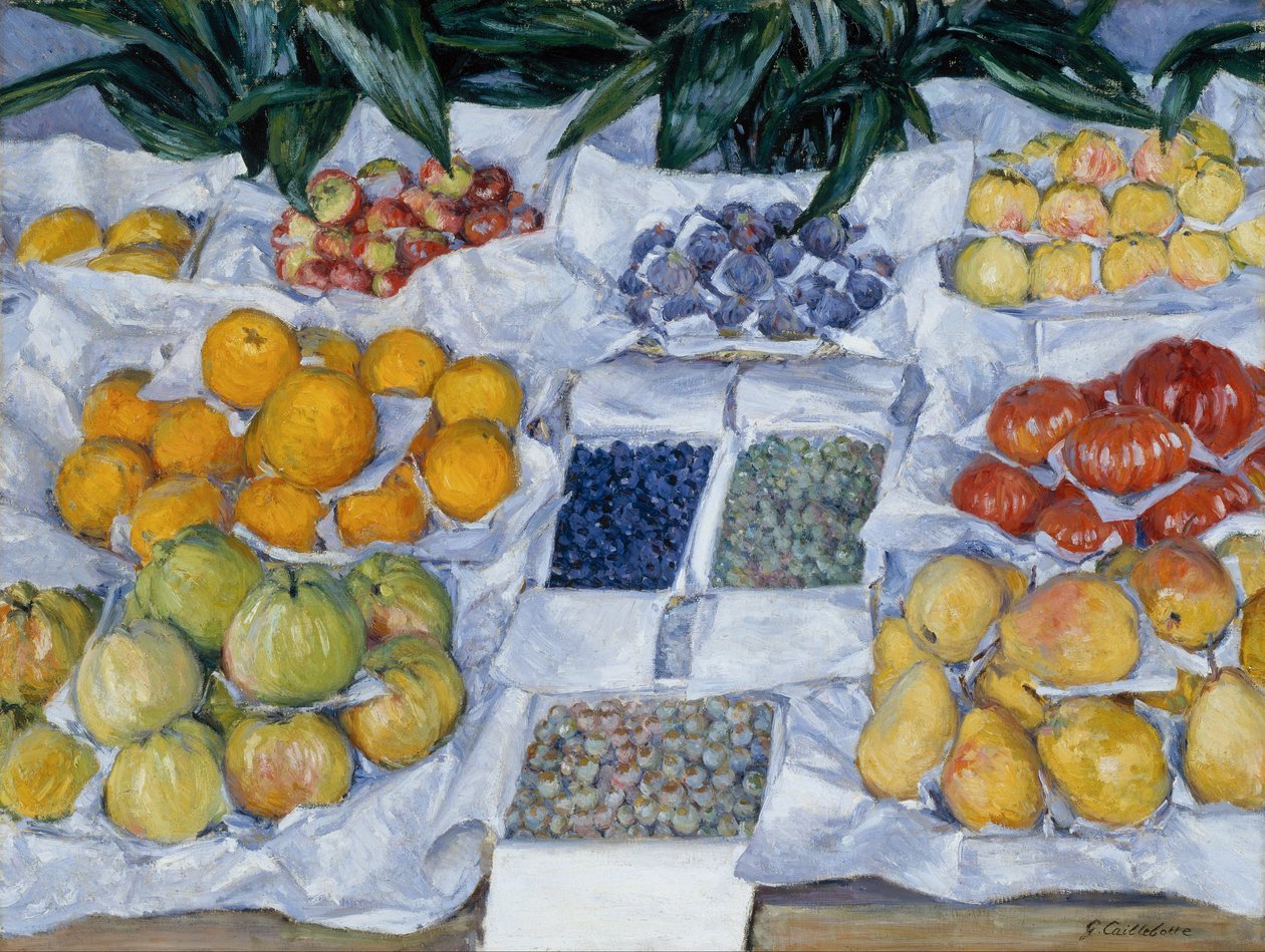 Gyümölcs állványon alkotó: Gustave Caillebotte