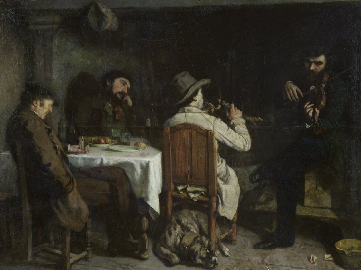 Vacsora után Ornansban, 1848 alkotó: Gustave Courbet