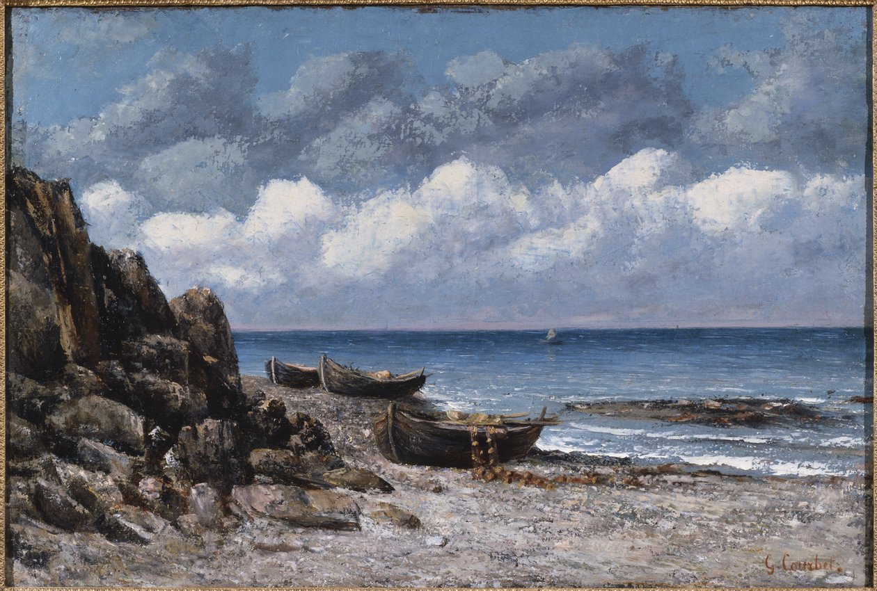 Hajók St. Aubainben alkotó: Gustave Courbet
