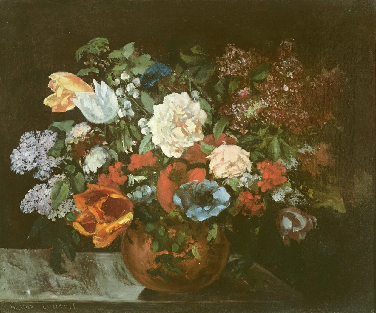 Virágcsokor, 1863 alkotó: Gustave Courbet