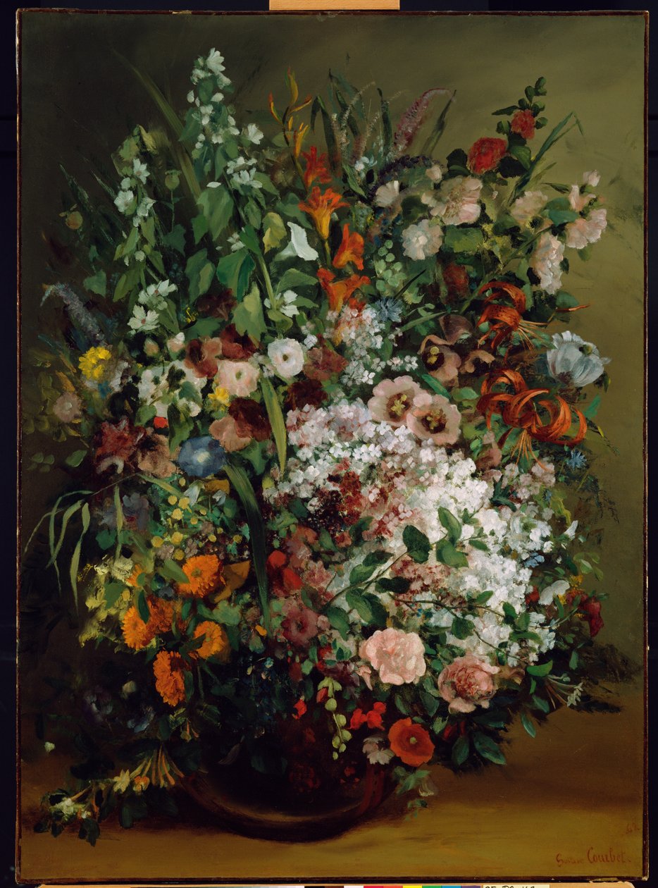 Virágcsokor egy vázában alkotó: Gustave Courbet