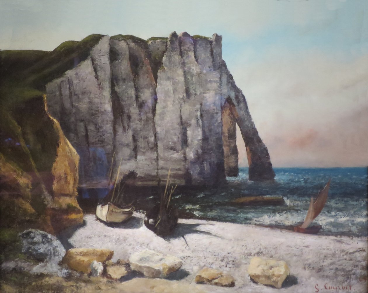 Szikla az Étretat -nál alkotó: Gustave Courbet