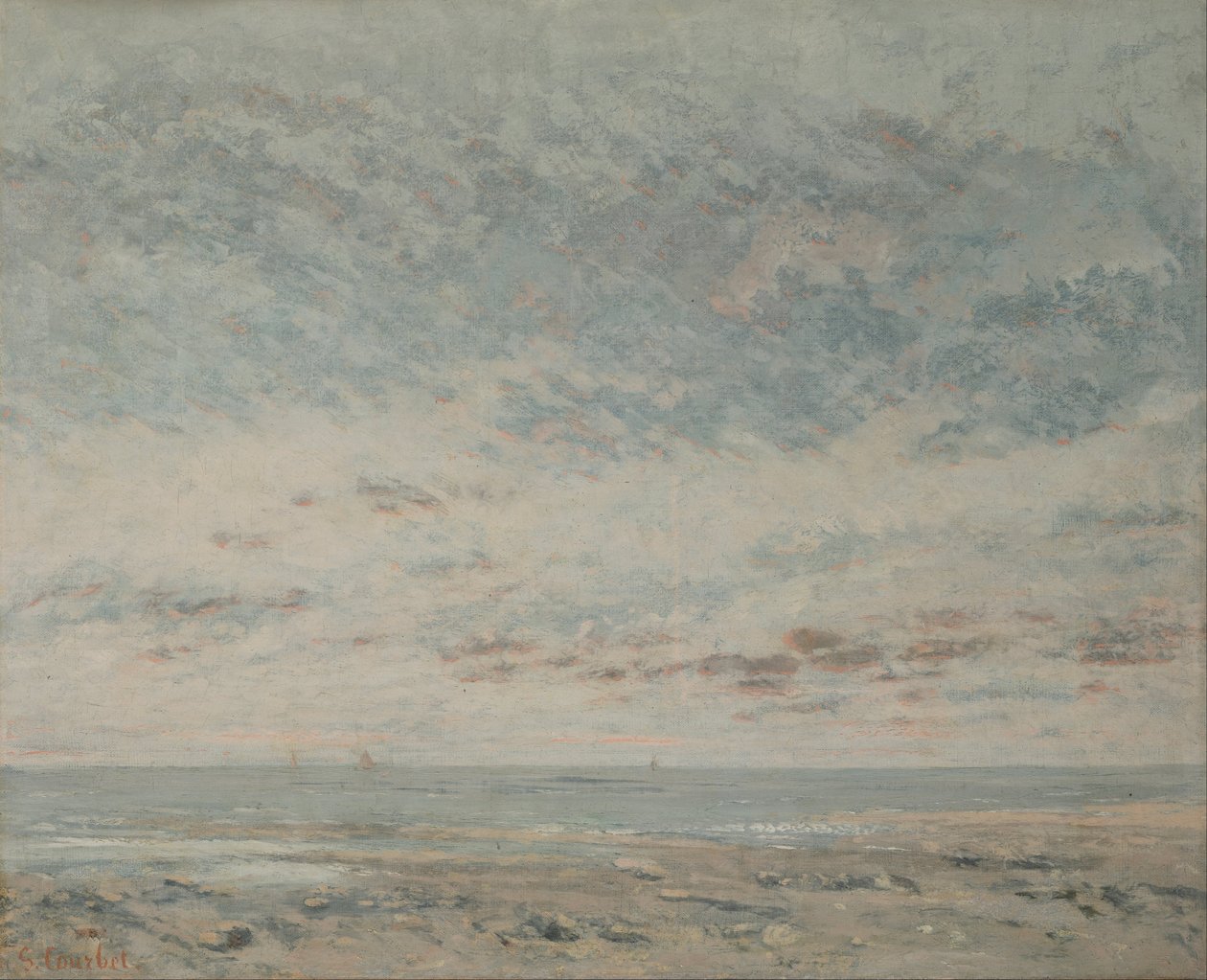 Apály Trouville -ban alkotó: Gustave Courbet