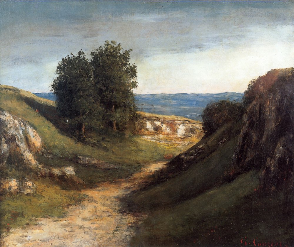 Guyere táj alkotó: Gustave Courbet