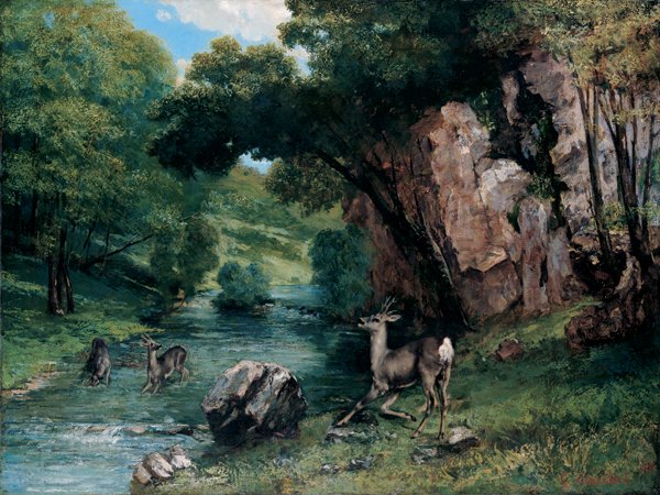 Őz a pataknál alkotó: Gustave Courbet