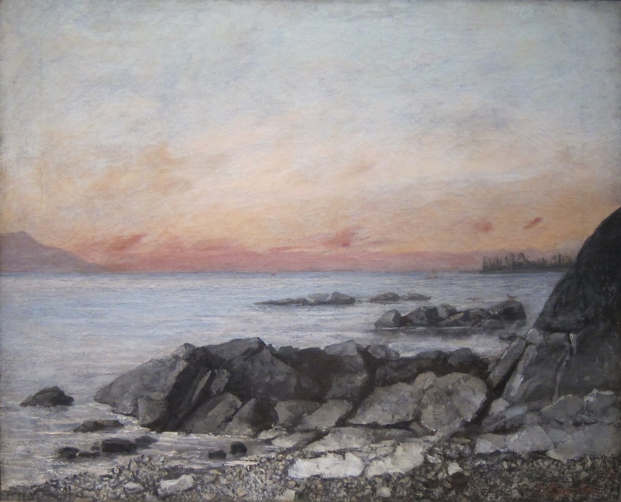 Naplemente, Vevey, Svájc alkotó: Gustave Courbet