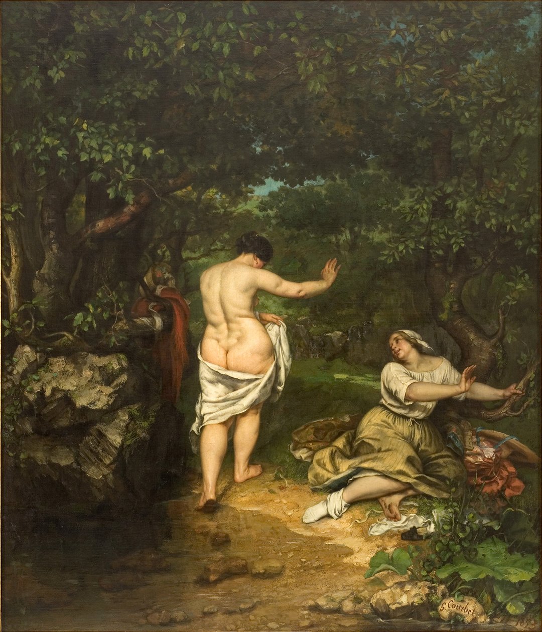 A fürdőzők alkotó: Gustave Courbet