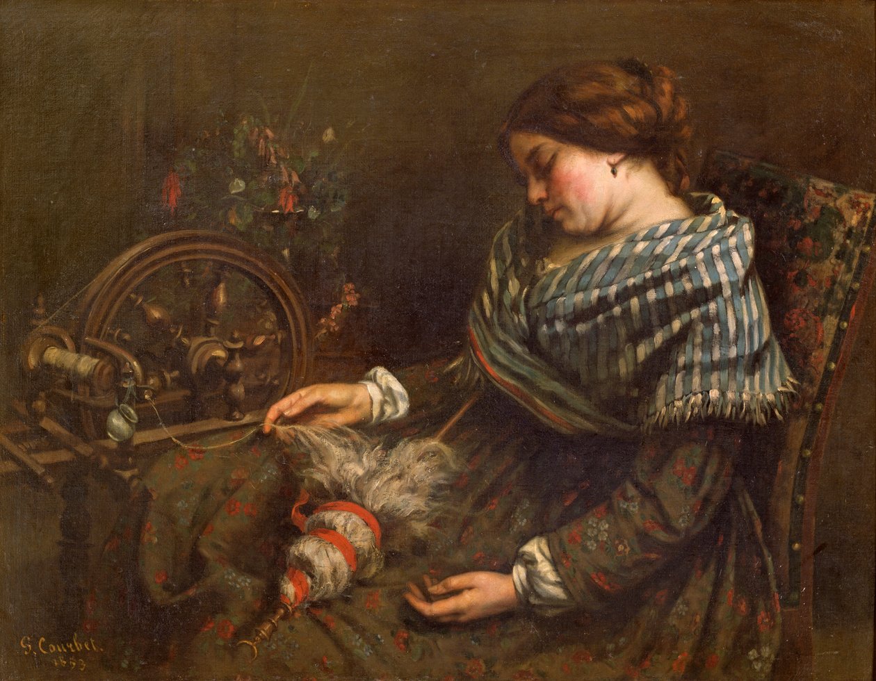 Az alvó hímző, 1853 alkotó: Gustave Courbet