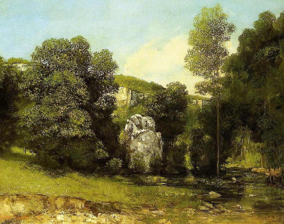 A víz a Brémában folyik alkotó: Gustave Courbet