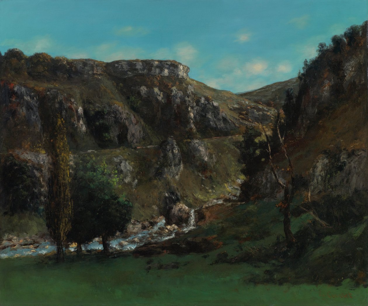Laloue-völgy a Mouthiers-Haute-Pierre közelében alkotó: Gustave Courbet
