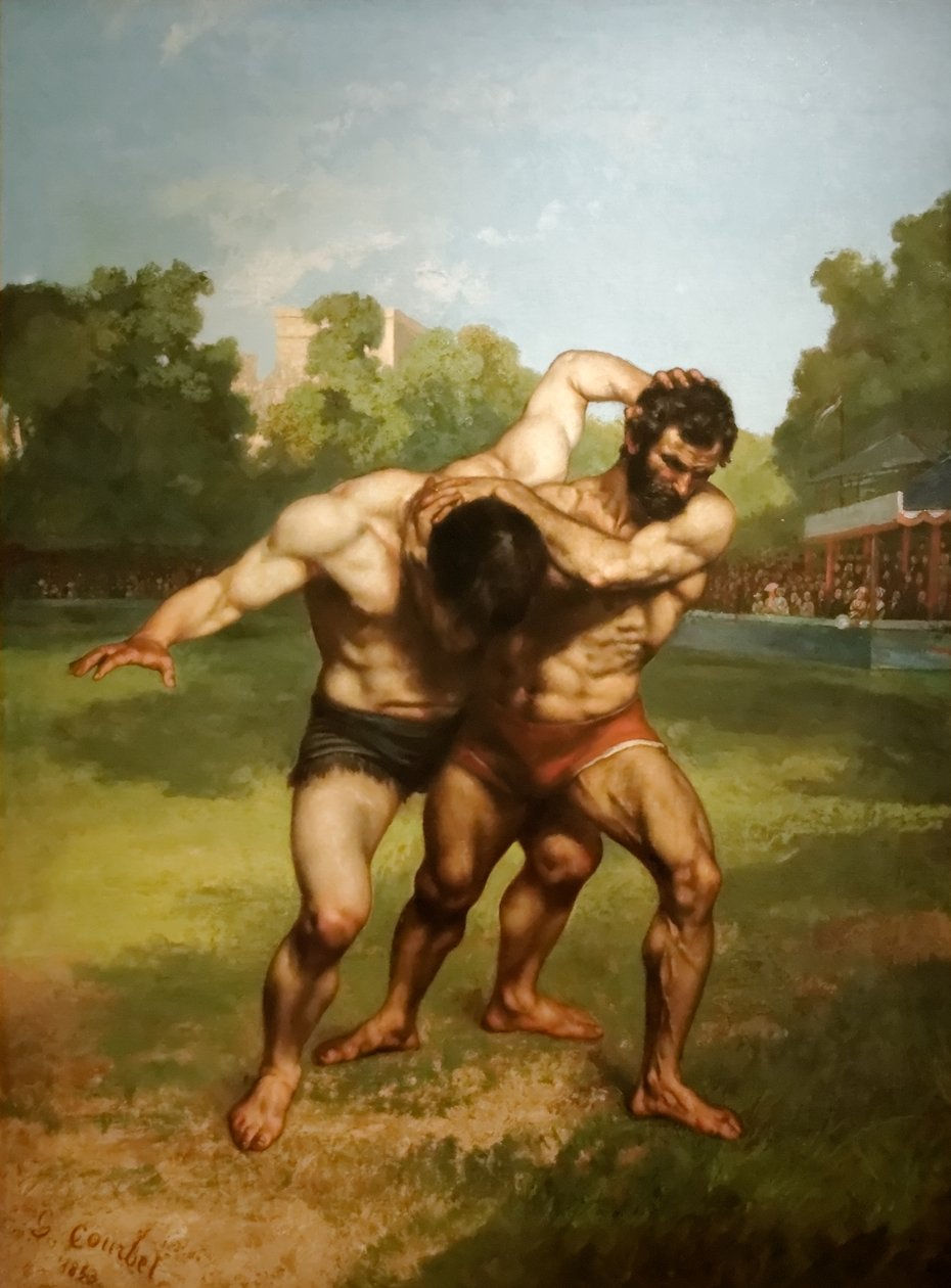 Birkózók alkotó: Gustave Courbet