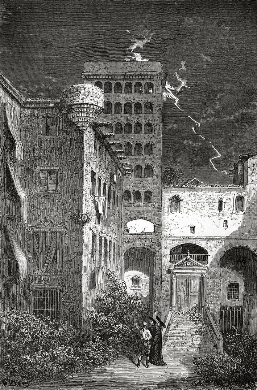 Az inkvizíció barcelonai börtöne, illusztráció a „Le Tour du Monde” magazinból, 1862 alkotó: Gustave Dore