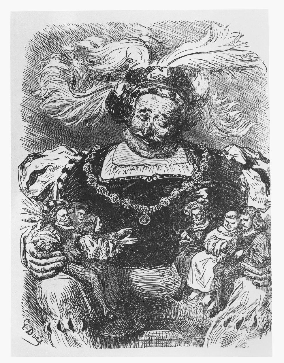 Illusztráció François Rabelais "Gargantua és Pantagruel" című művéből. alkotó: Gustave Dore