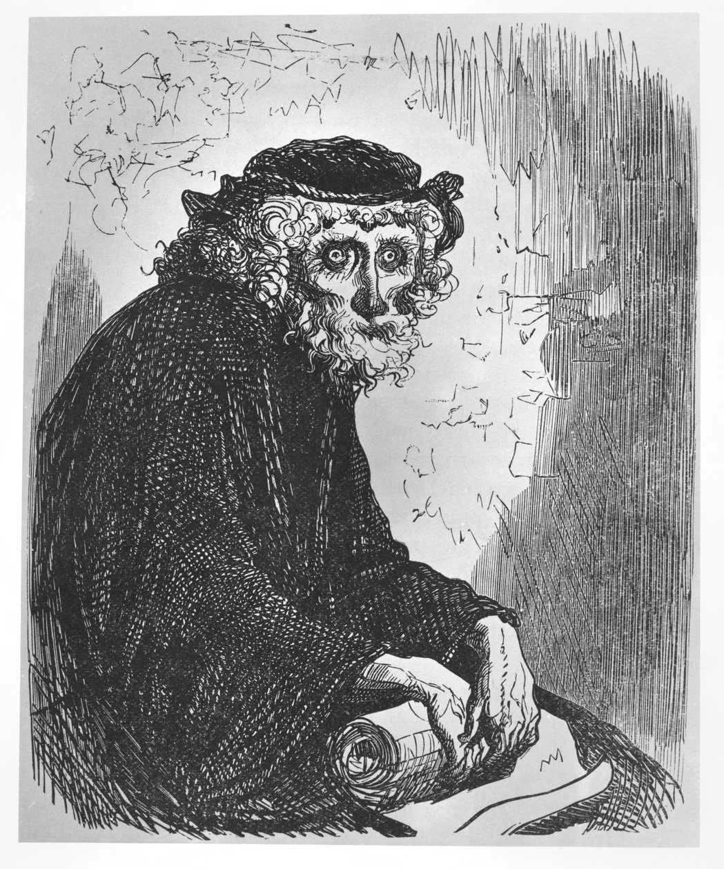Az egyik Apedelt, illusztráció a „Gargantua és Pantagruel” című művéből, François Rabelais alkotó: Gustave Dore