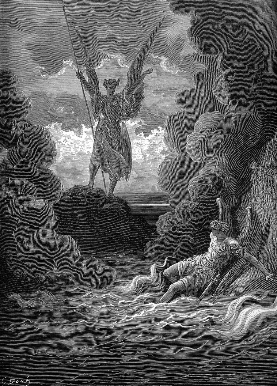 Elveszett Paradicsom: Sátán és Belzebub. alkotó: Gustave Dore