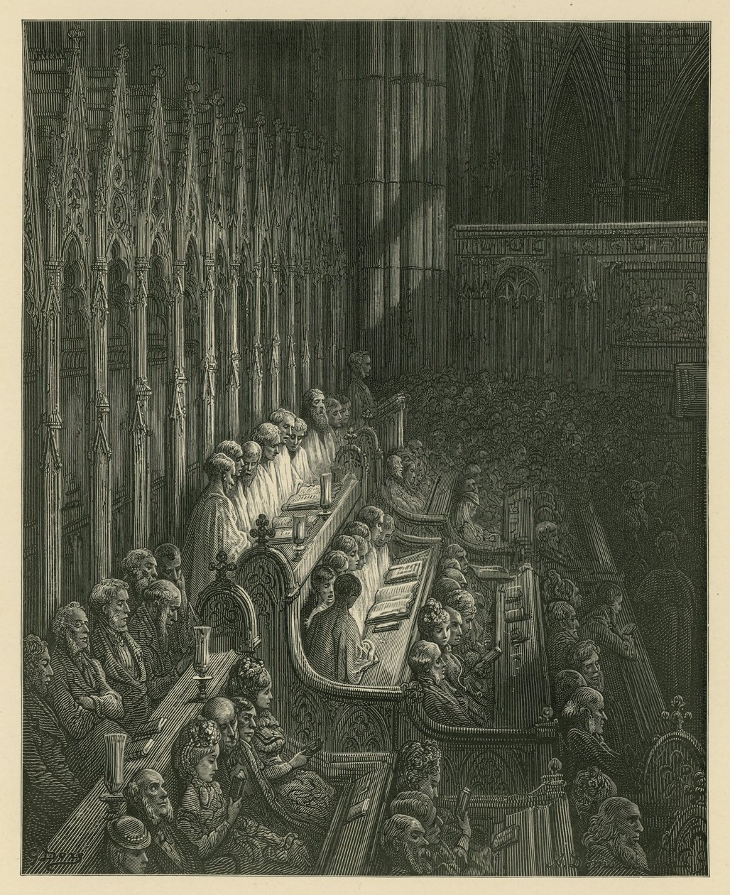 A Westminsteri apátság kórusa alkotó: Gustave Dore