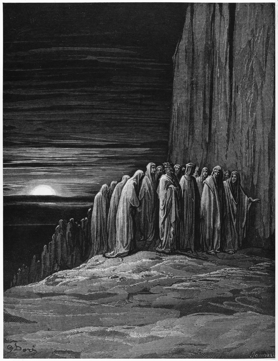 Vergilius (Kr. e. 70-19) és Dante, illusztráció az isteni színjátékból (Inferno), Dante Alighieri (1265-1321), Párizs, 1885-ben alkotó: Gustave Dore