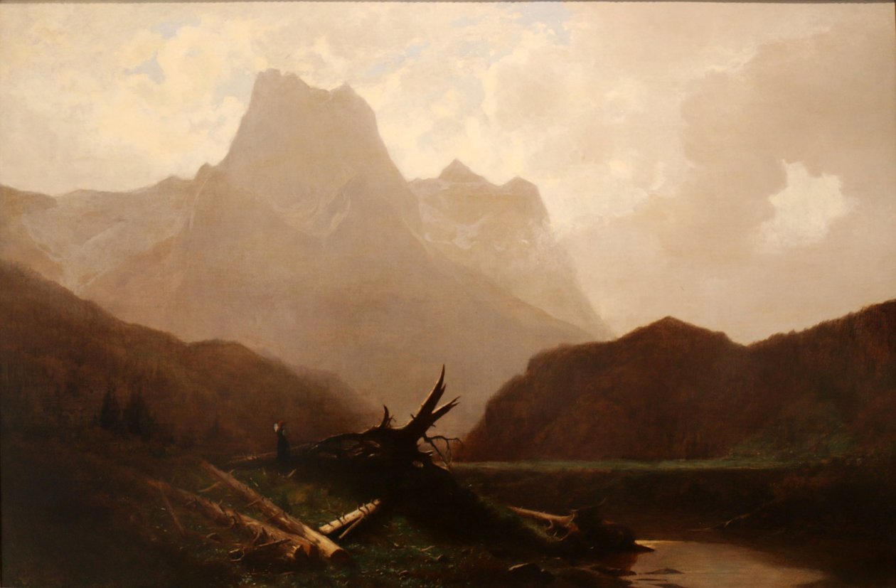 Hegyi táj. alkotó: Gustave Eugène Castan