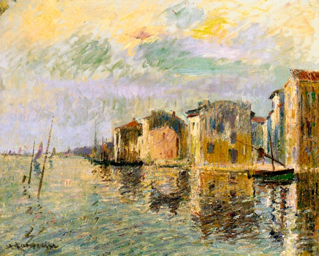 Martigues, Dél-Franciaország, 1903 körül alkotó: Gustave Loiseau