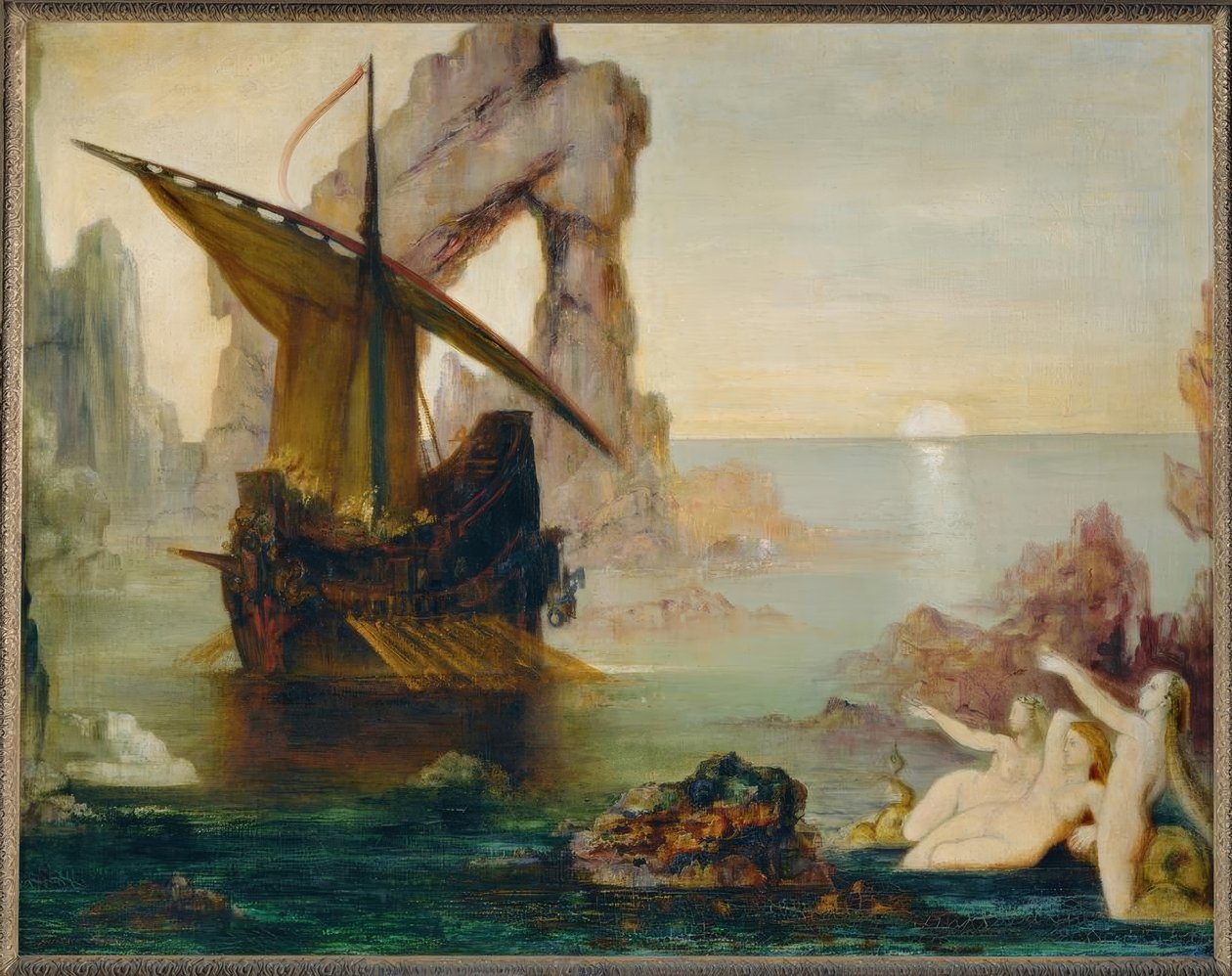 A szirénák (Ulysses and the Sirens) alkotó: Gustave Moreau