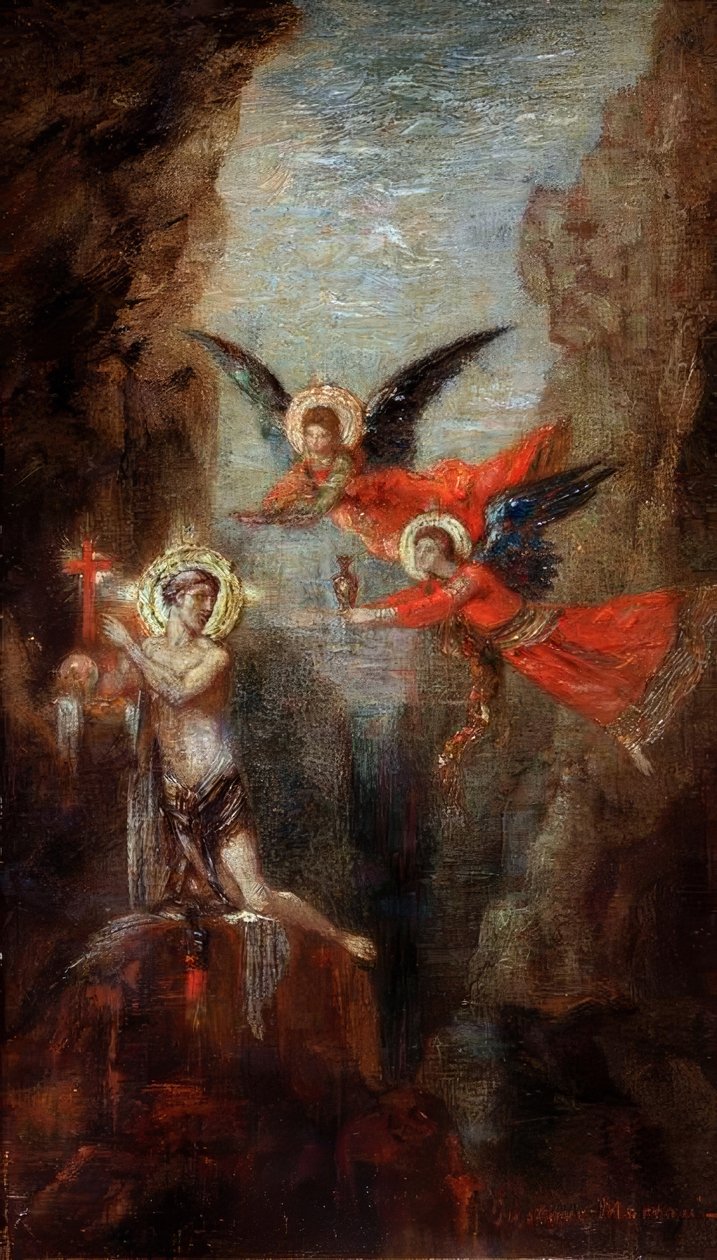 Egy szent a sivatagban alkotó: Gustave Moreau