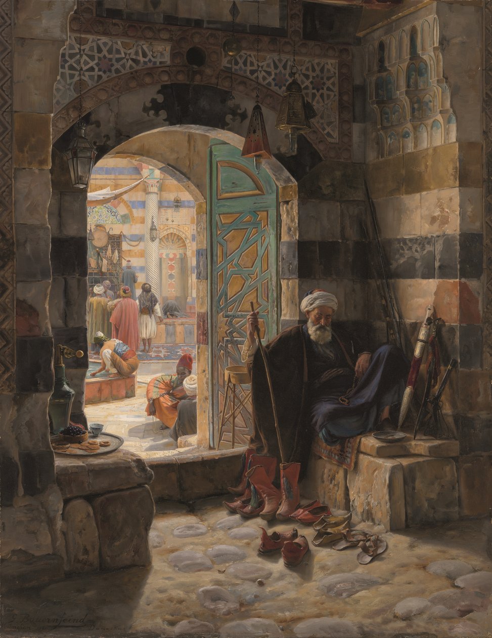 A mecset felügyelője, Damaszkusz alkotó: Gustave Bauernfeind