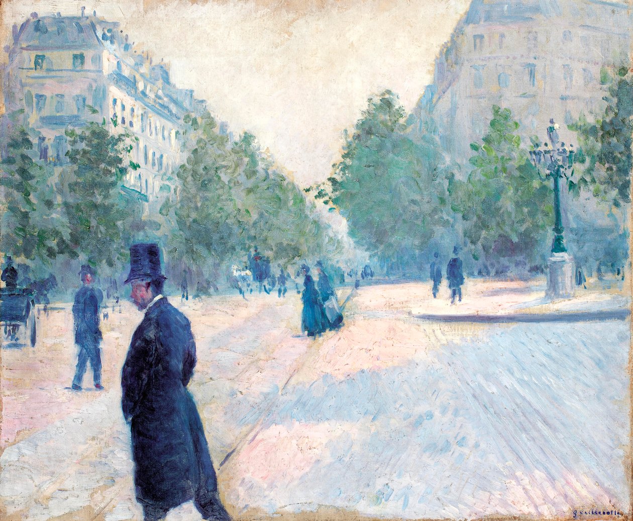 Place Saint Augustin, Ködös időjárás, 1878 alkotó: Gustave Caillebotte