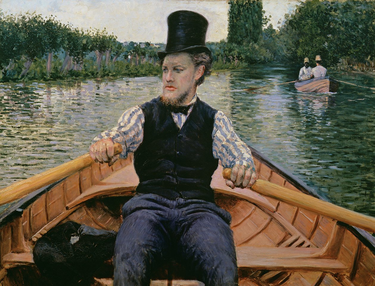 Evezős cilinderben, 1877-78 körül alkotó: Gustave Caillebotte