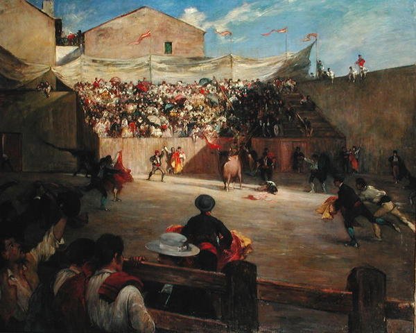 Kiképzőharc Vizcayában, 1888 alkotó: Gustave Colin
