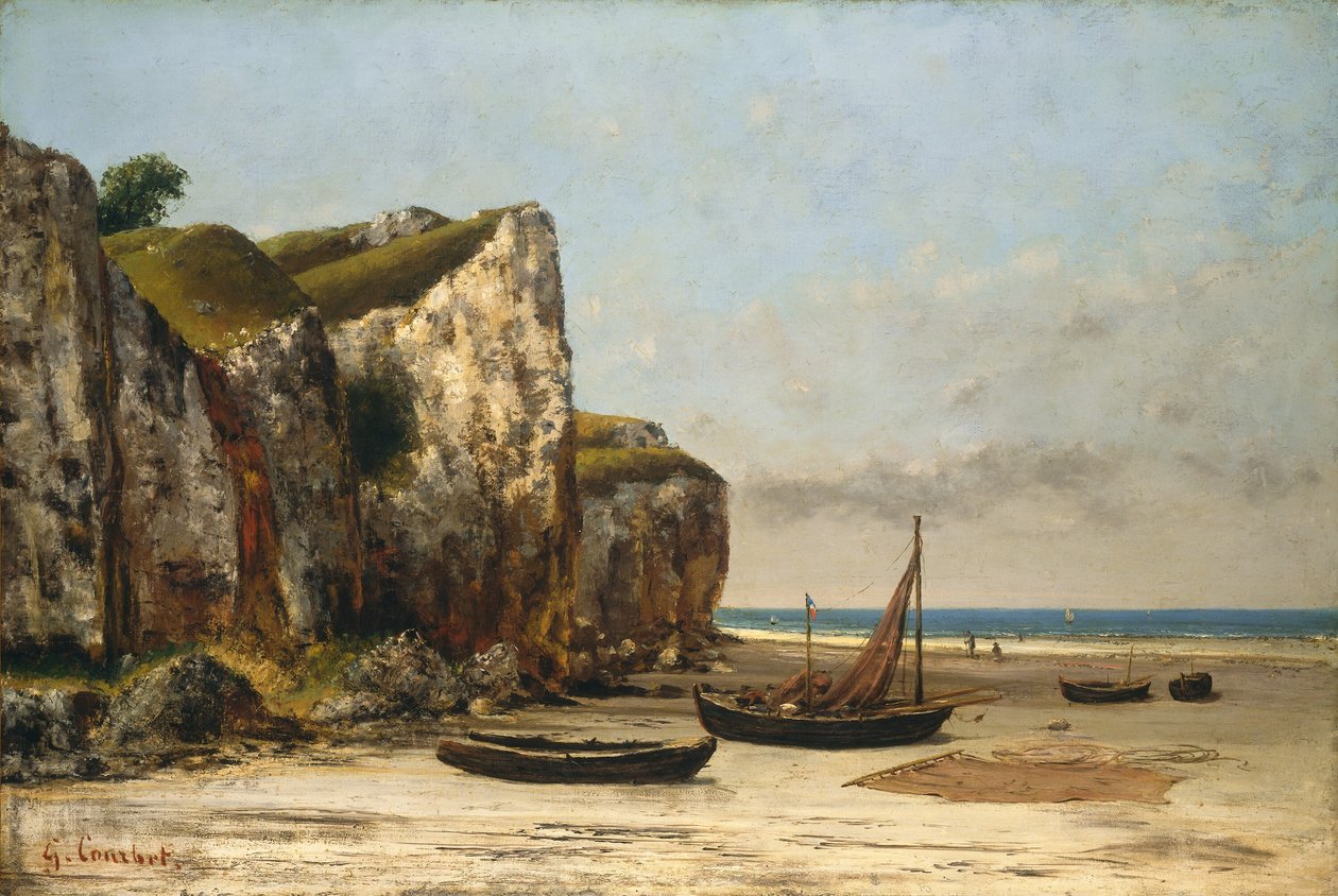 Strand Normandiában alkotó: Gustave Courbet
