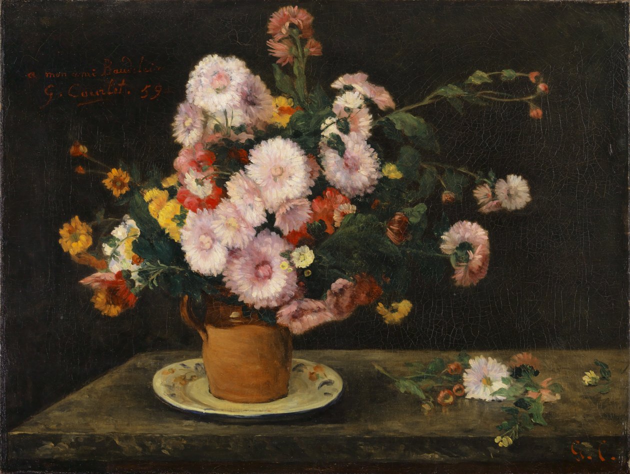 Csokor őszirózsa, 1859 alkotó: Gustave Courbet