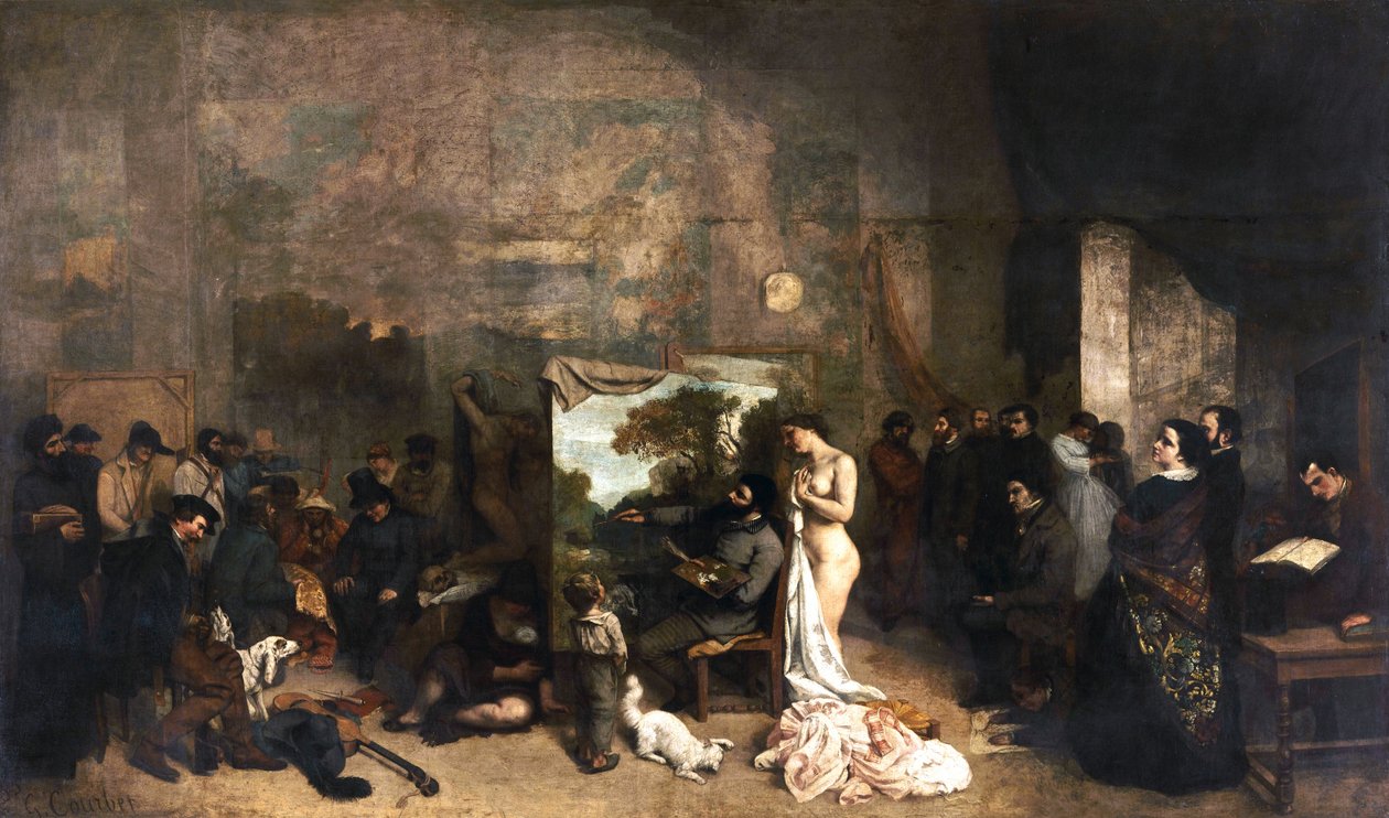 A művész stúdiója alkotó: Gustave Courbet