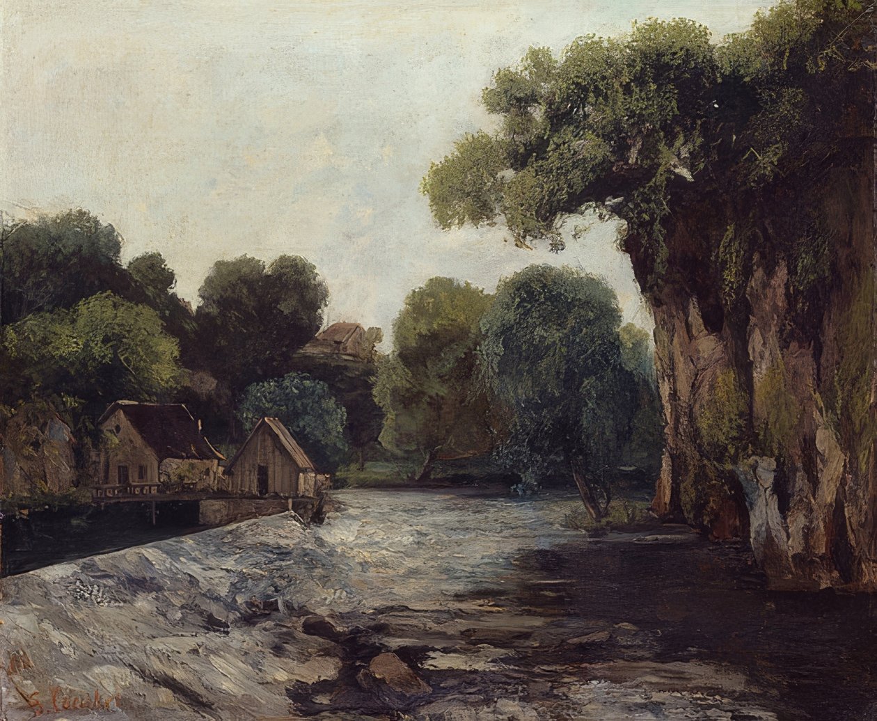 A malomgát. 1866 alkotó: Gustave Courbet