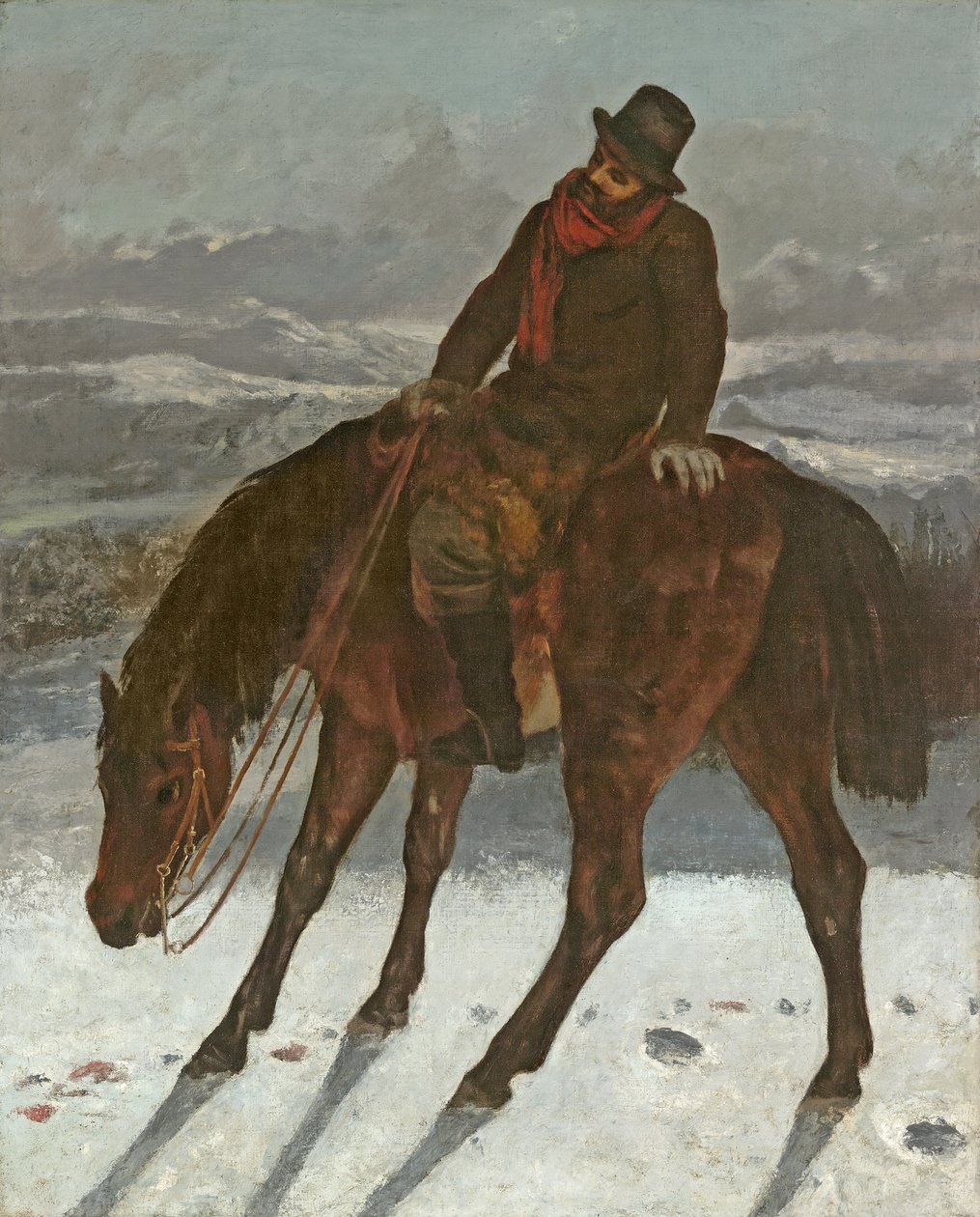 Vadász lóháton, 1864 körül alkotó: Gustave Courbet