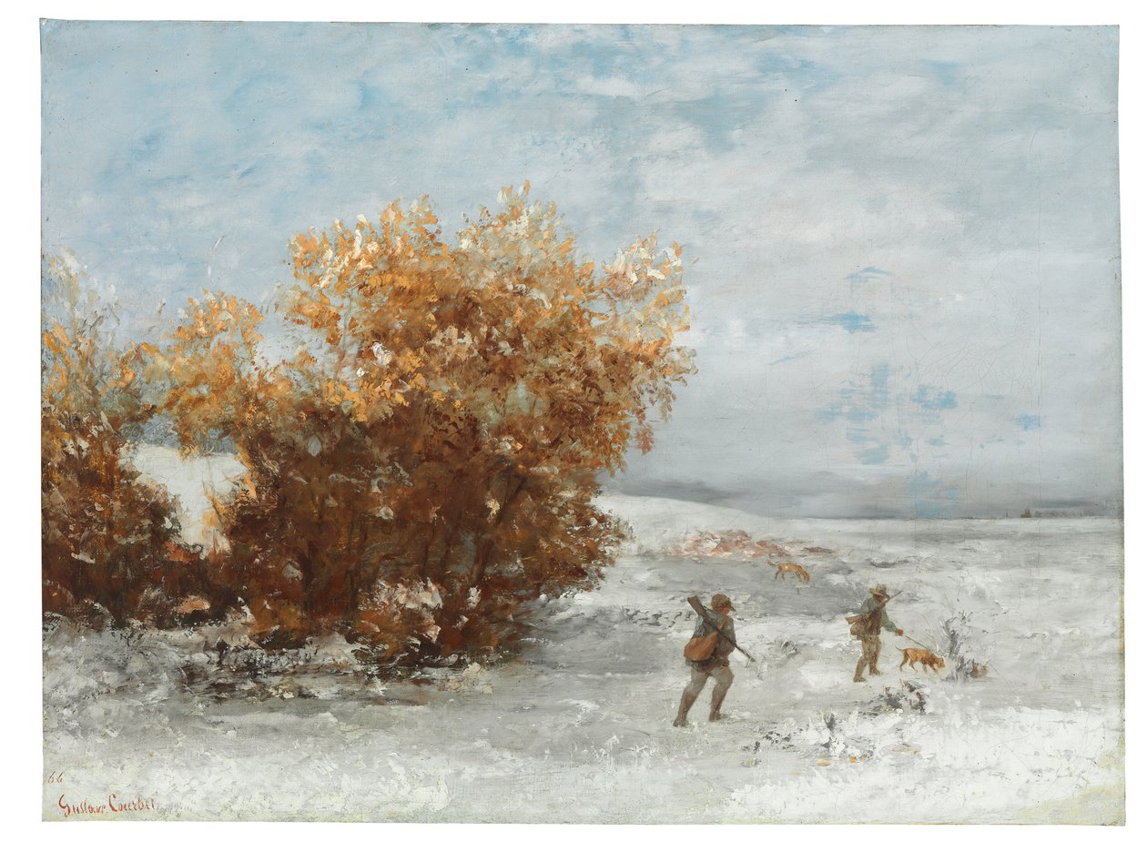 Vadászok a hóban, 1866 alkotó: Gustave Courbet