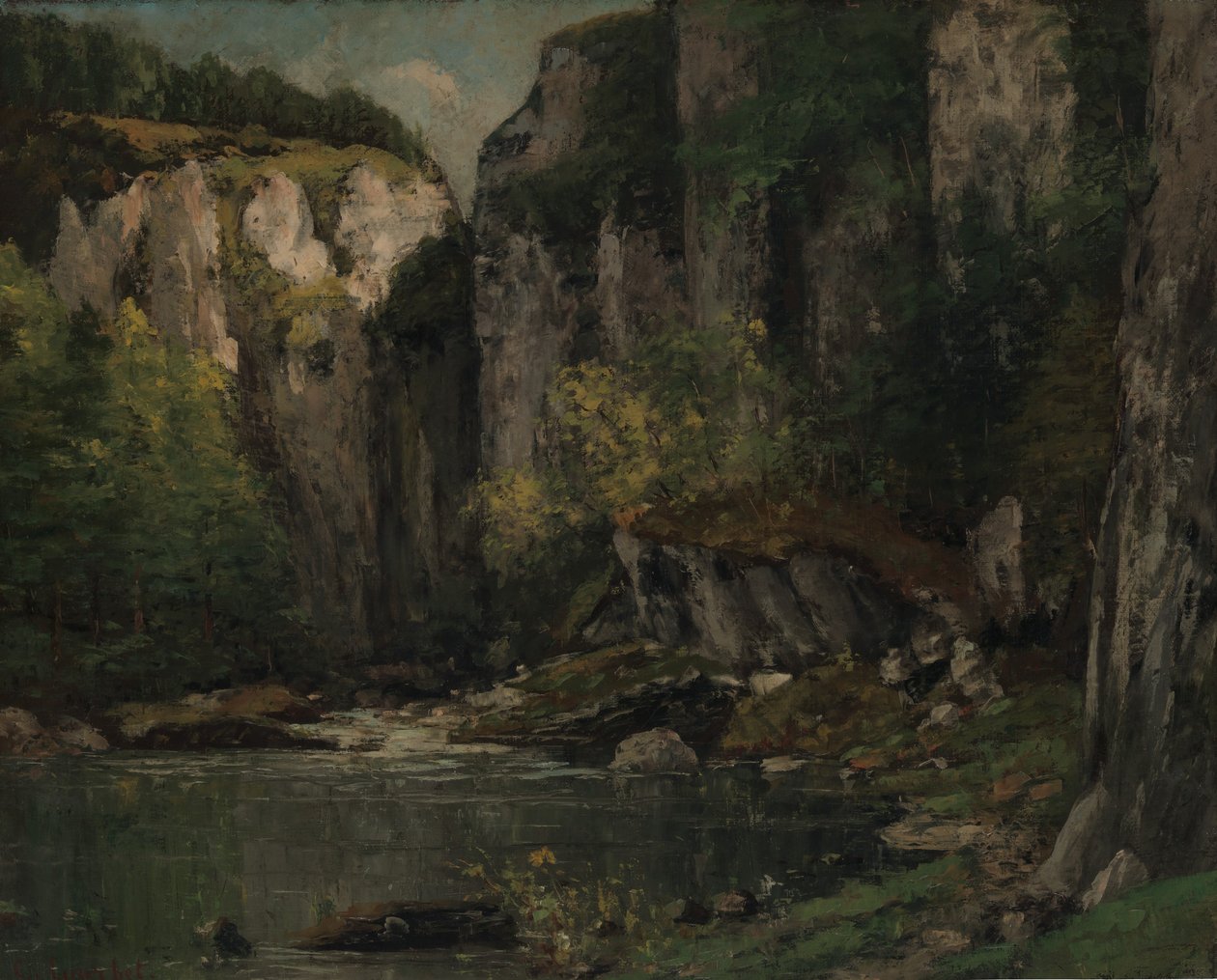 Folyó és sziklák, 1873-77. alkotó: Gustave Courbet