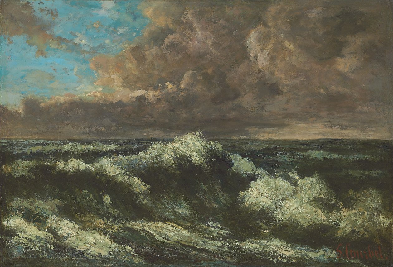 Tengeri tájkép; Tengeri tájkép, 1870 körül alkotó: Gustave Courbet