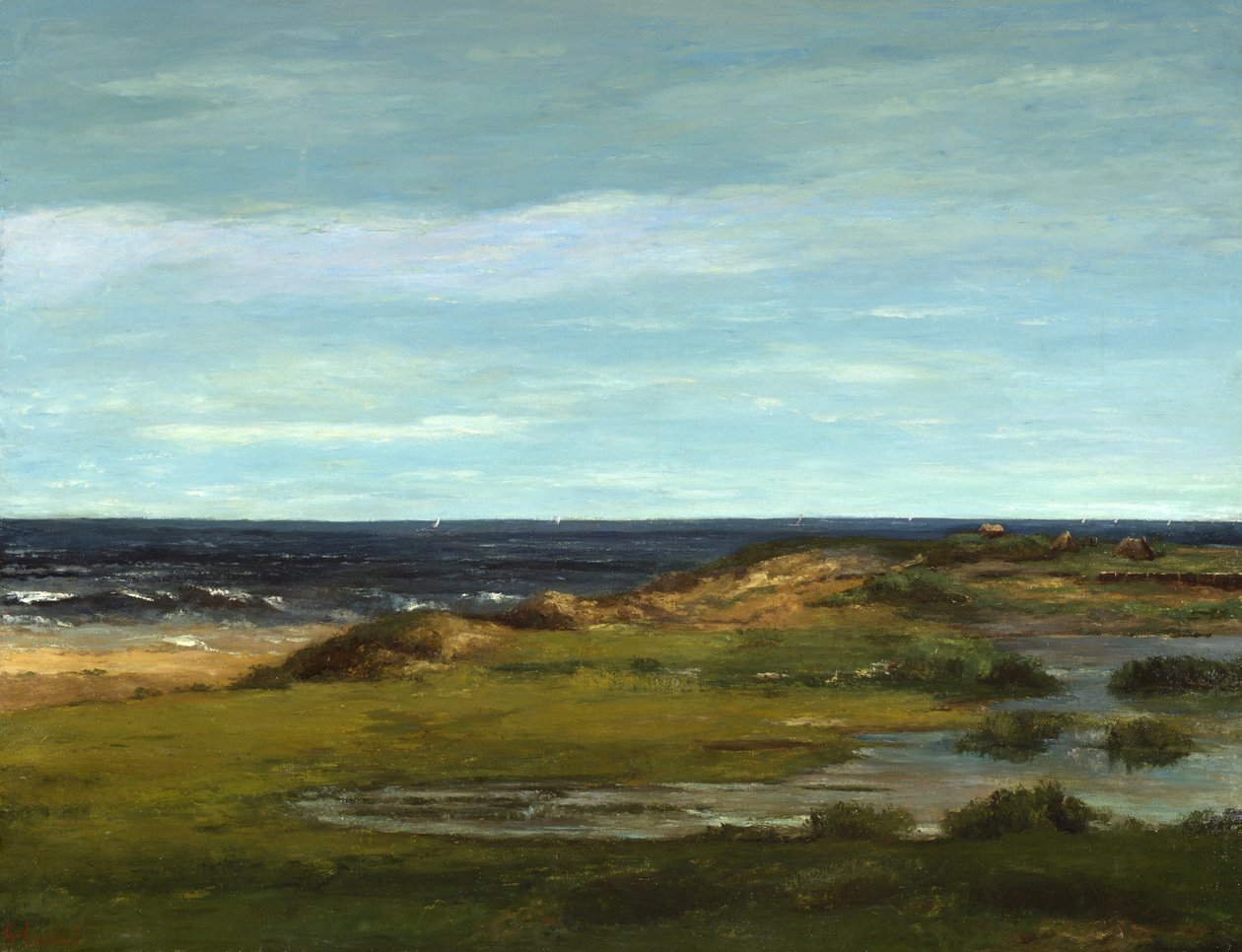 Tengeri tájkép, 1865 körül alkotó: Gustave Courbet