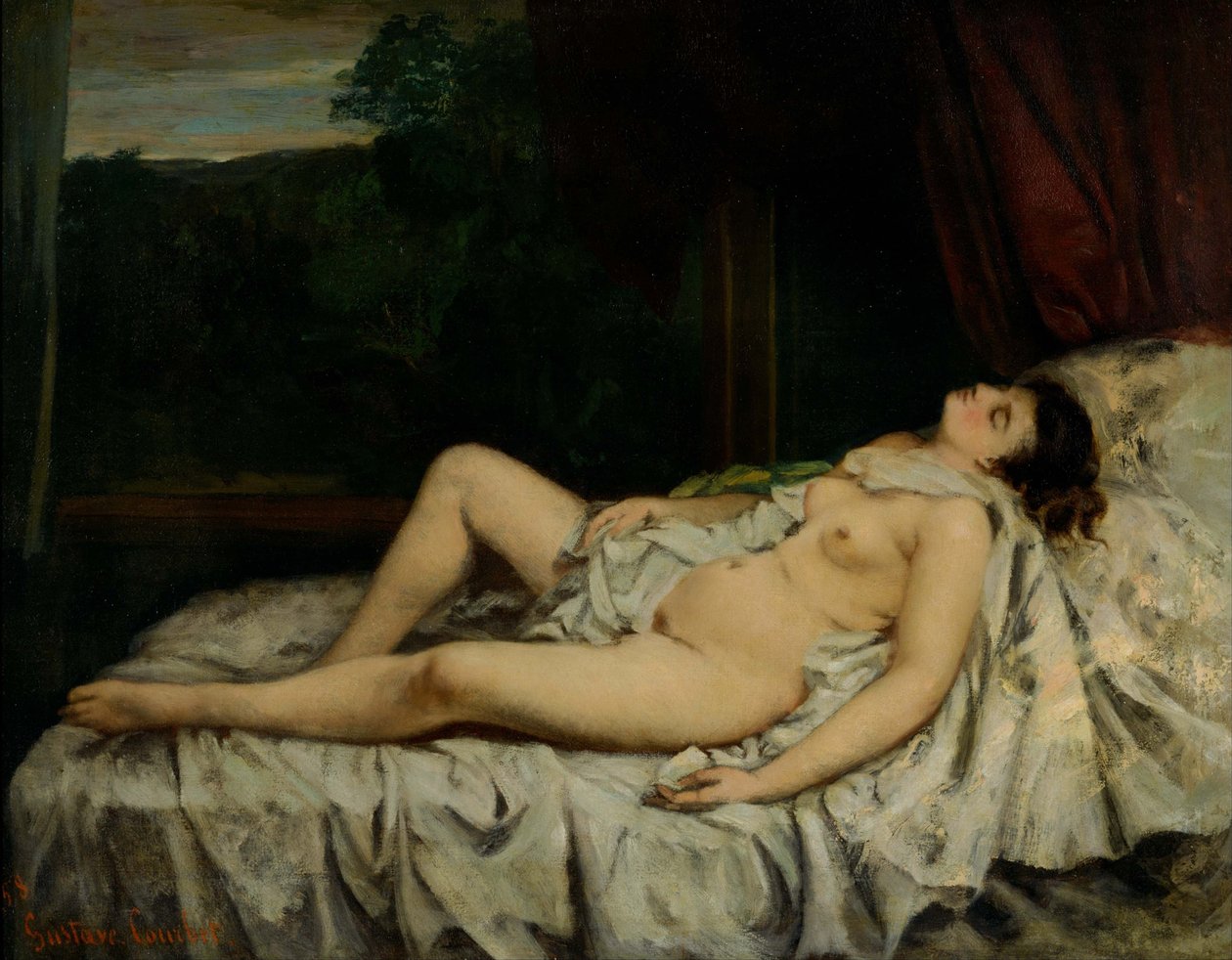 Alvó akt alkotó: Gustave Courbet