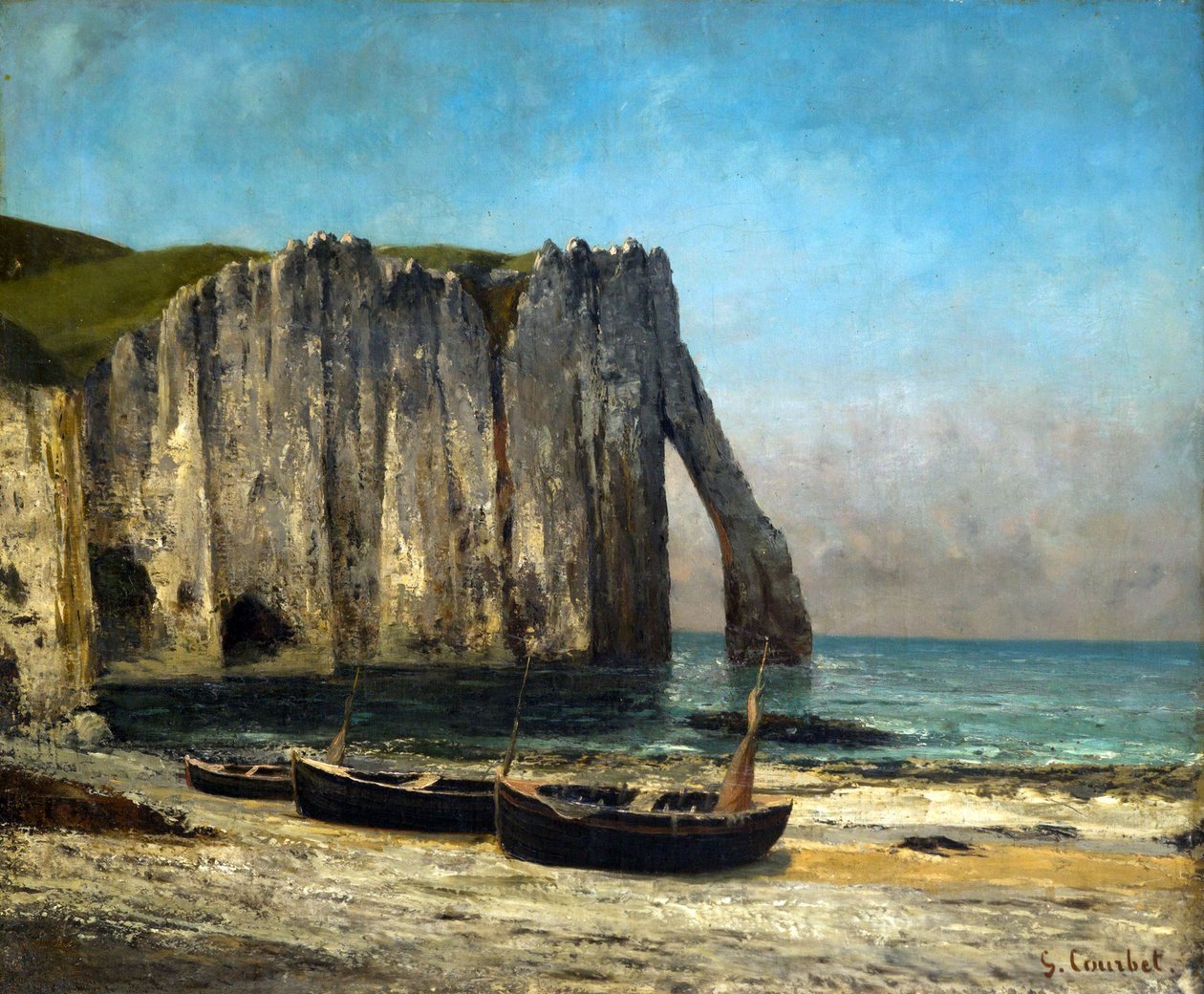 A sziklák Étretatban, 1869. alkotó: Gustave Courbet