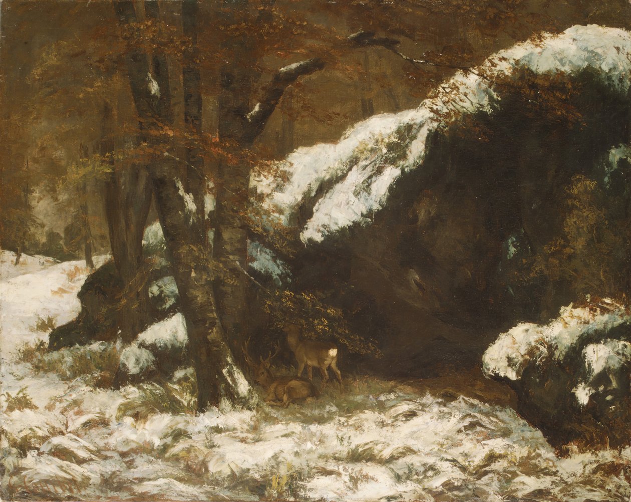 A szarvas, kb. 1865. alkotó: Gustave Courbet