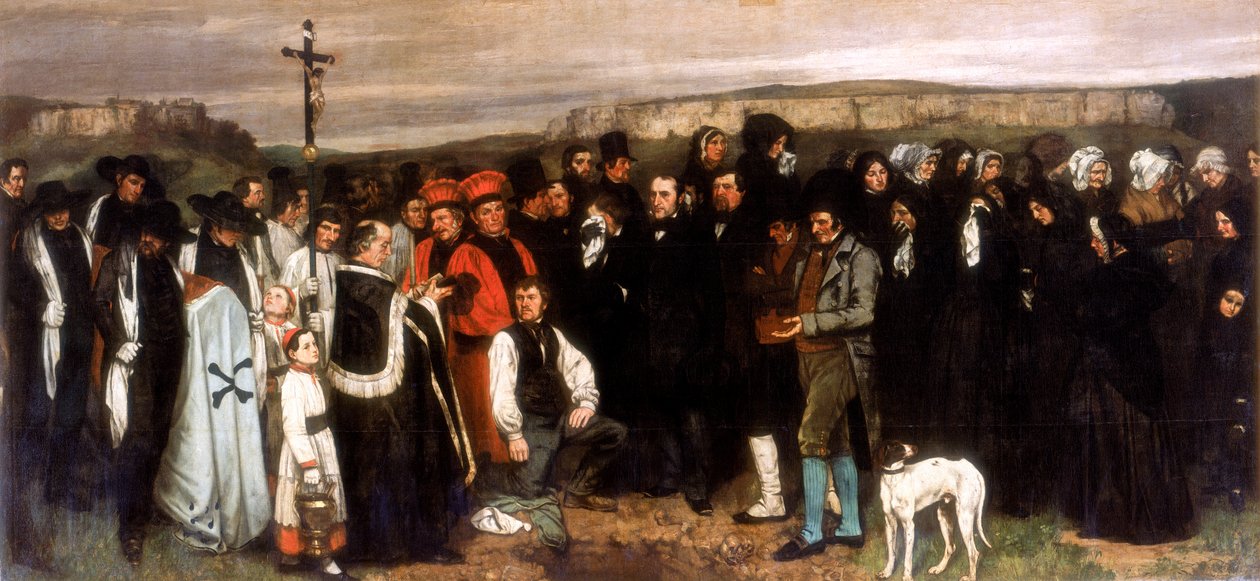 Temetés Ornansban, 1850 alkotó: Gustave Courbet