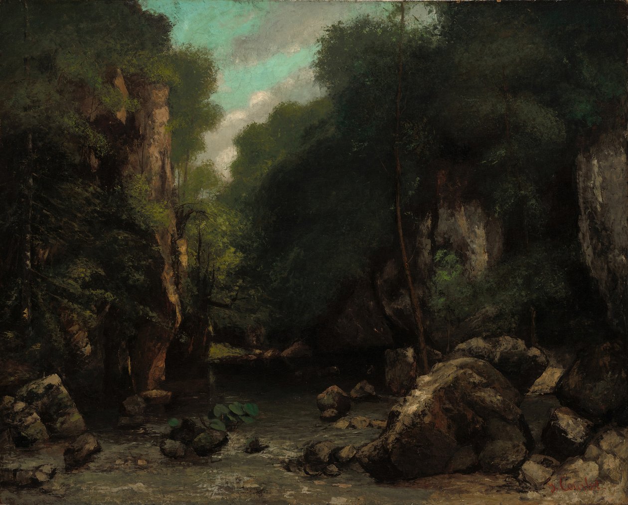A Les Puits-Noir völgye, 1868. alkotó: Gustave Courbet