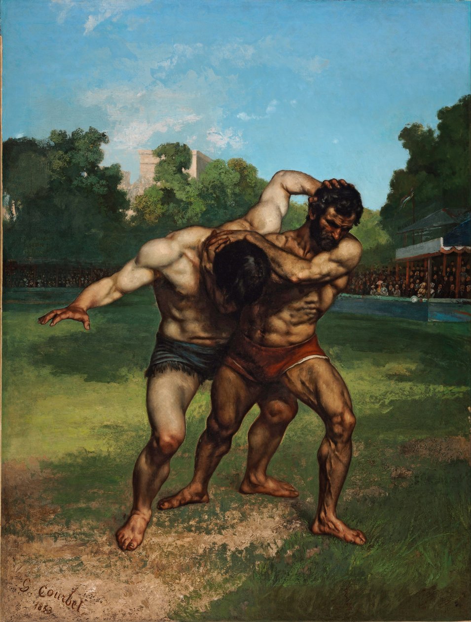 A Birkózók alkotó: Gustave Courbet