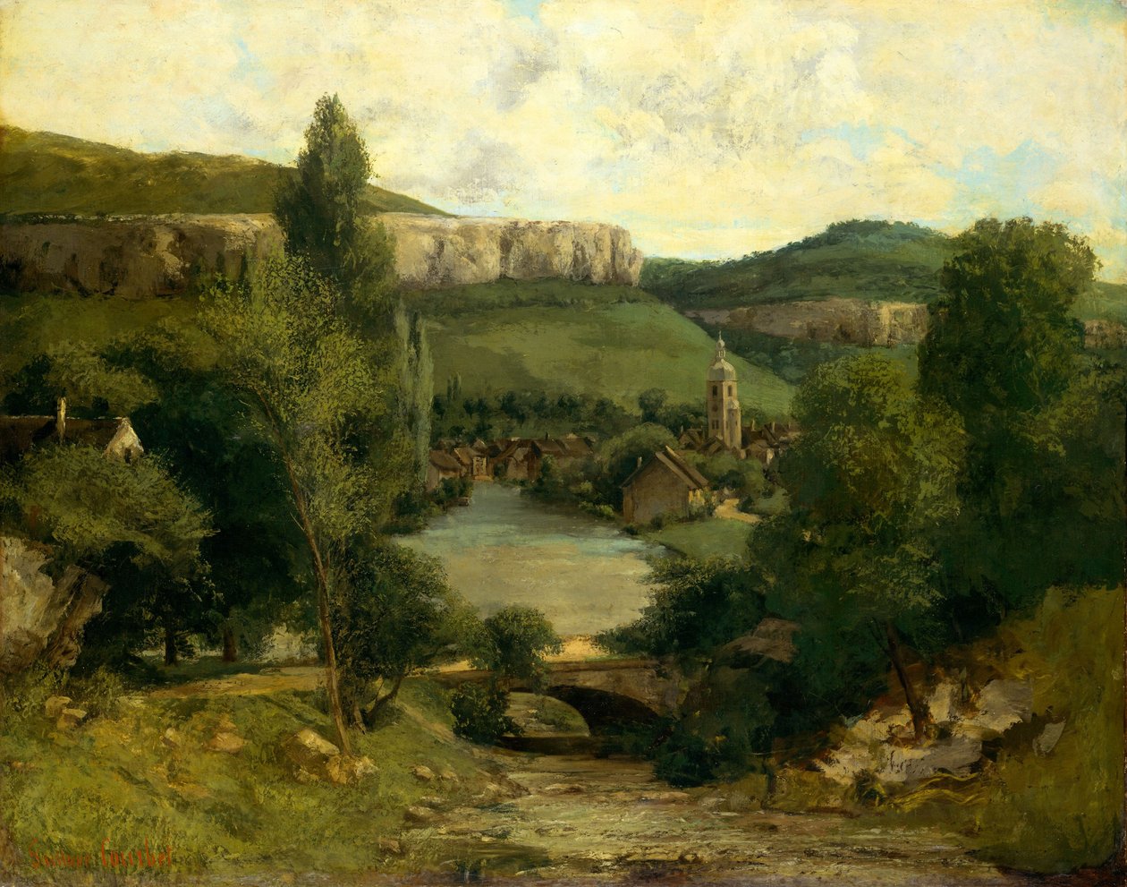 Ornans látképe, 1850 körül alkotó: Gustave Courbet