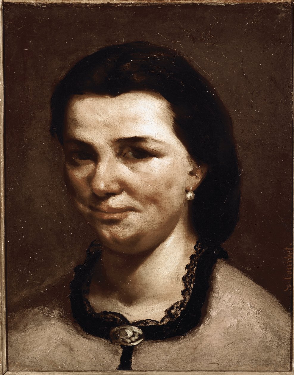 Női fej alkotó: Gustave Courbet
